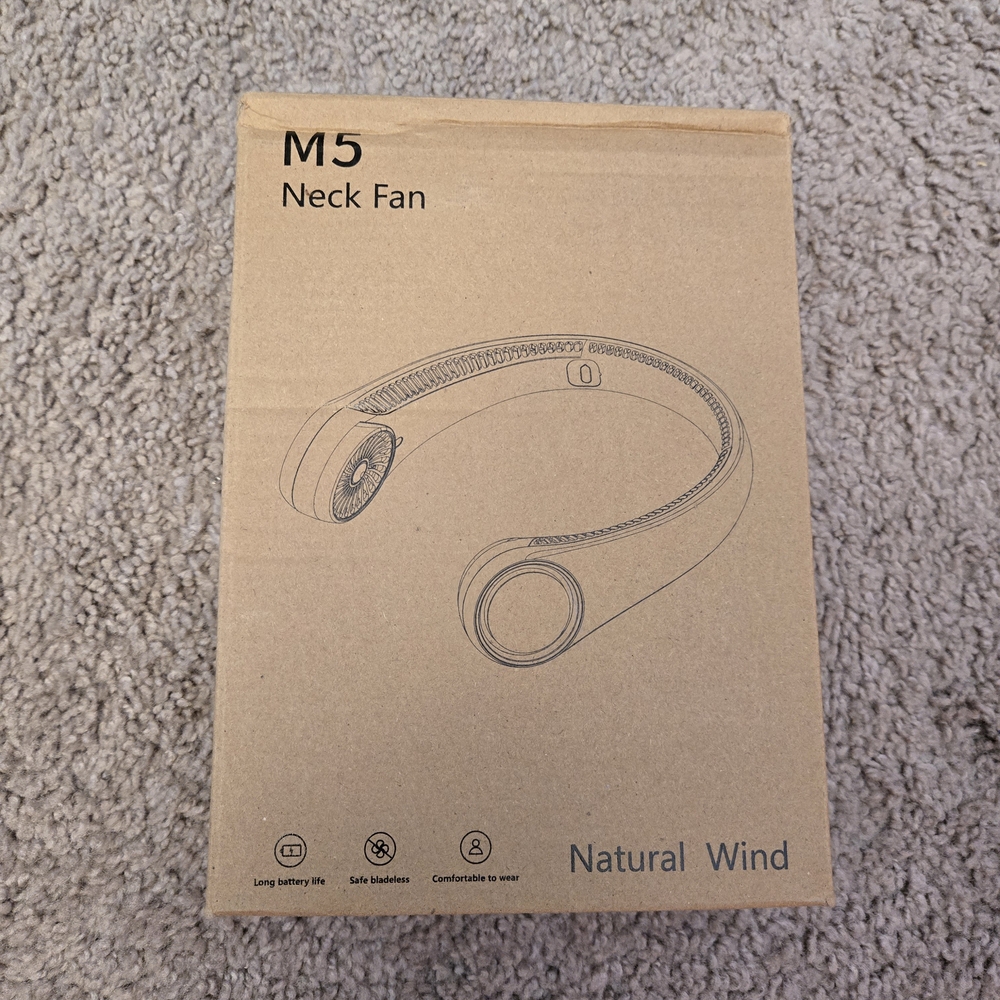 M5 Neck Fan in White
